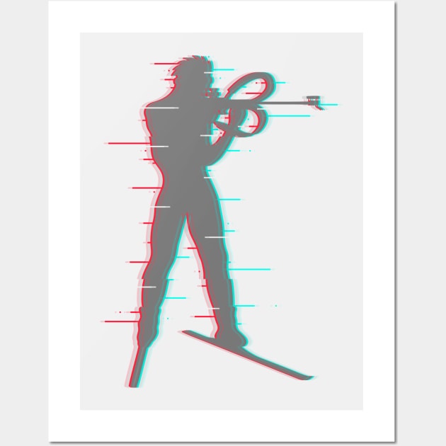 Shooting from a standing position in biathlon. Wall Art by Fresh look